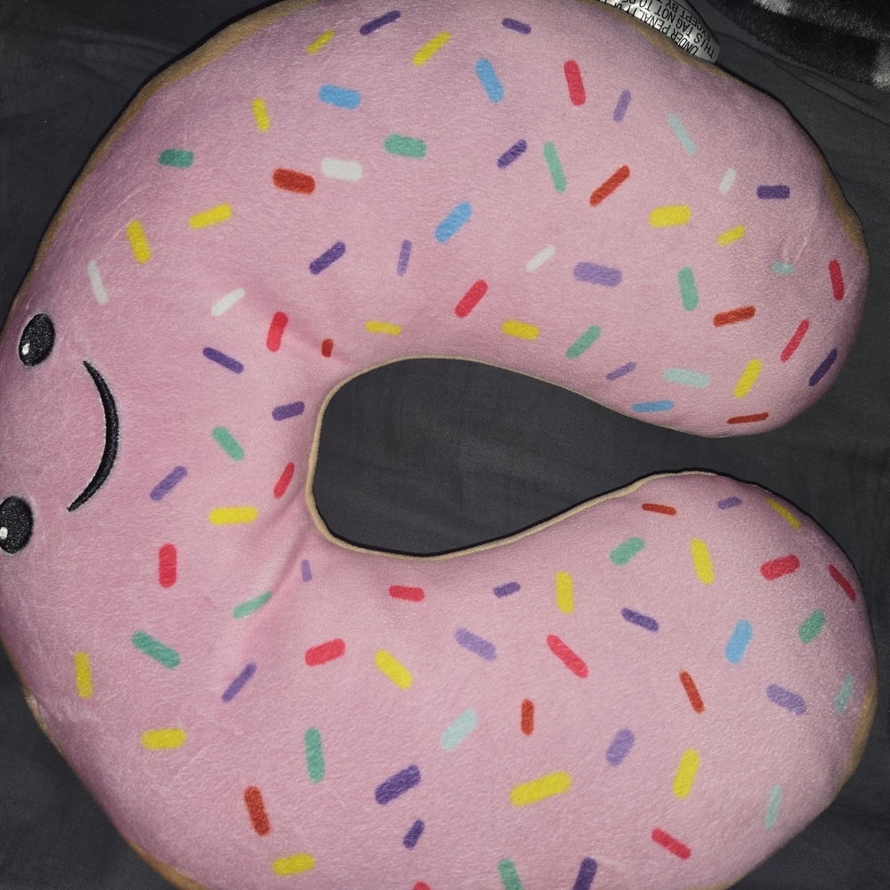 Pink Sprinkle Donut Pillow